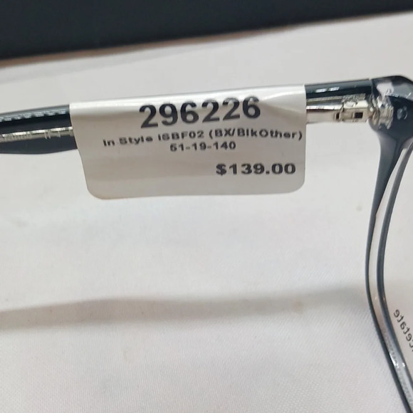 NWT WOMEN'S IN STYLE EYEGLASS FRAMES ISBF02 BLACK - Picture 4 of 4